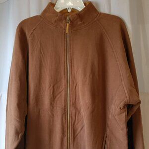 Men's L full-zip sweater Brown 100% Cotton North River Outfitters